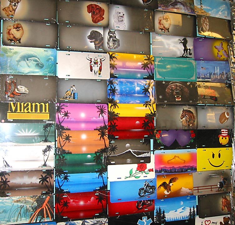 Custom Auto Tags Airbrushed Tags